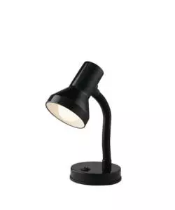 Lampada da scrivania in metallo nero, 60w